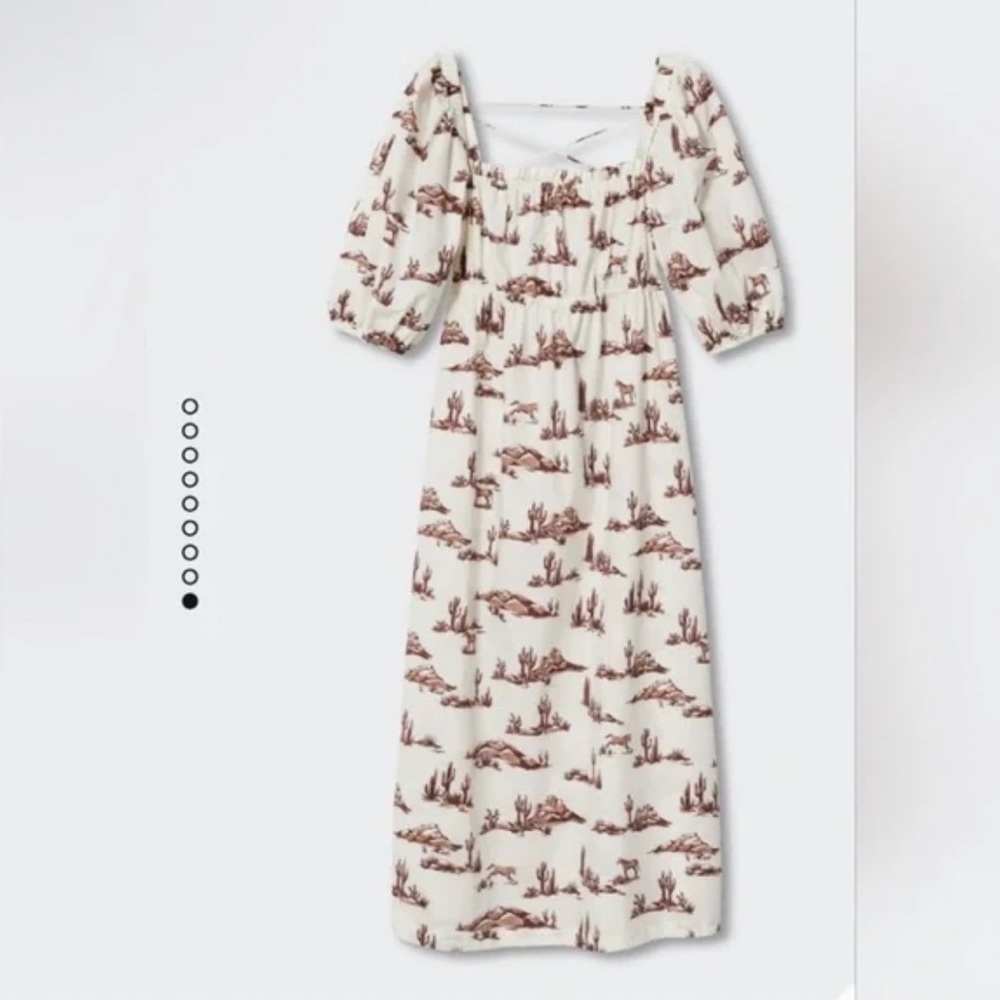 MANGO Cactis Midi Dress - Size Medium - Picture 7 of 7